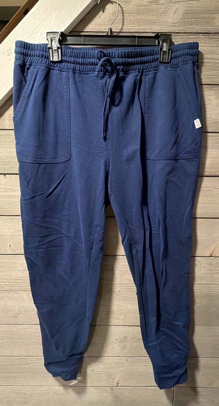 Vineyard Vines Jogger Pants Size L Blue Drawstring Cotton Blend